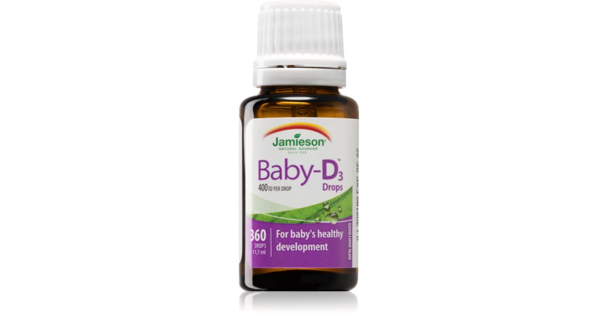 Jamieson Baby Vitamin D3 400 IU Tropfen für die gesunde Entwicklung von ...