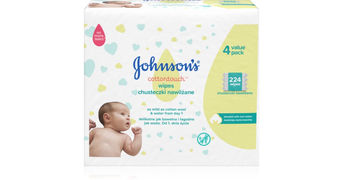 Johnson's® Cottontouch Baby Gentle Wet Wipes notino.co.uk
