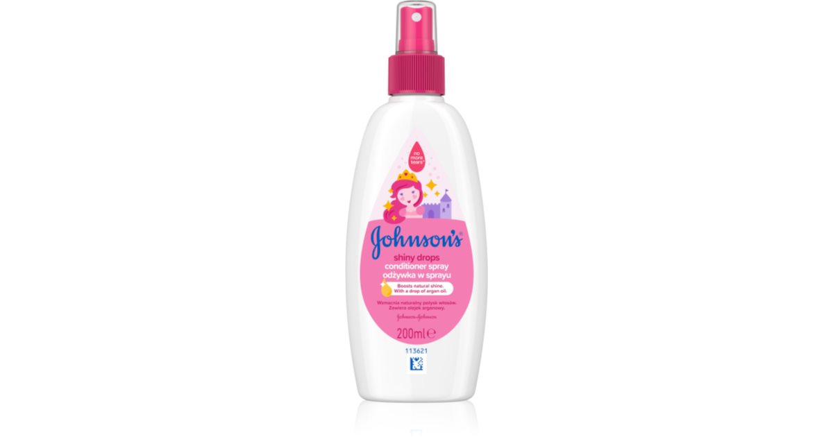 Johnson's® Shiny Drops après-shampoing sans rinçage en spray à l'huile  d'argan