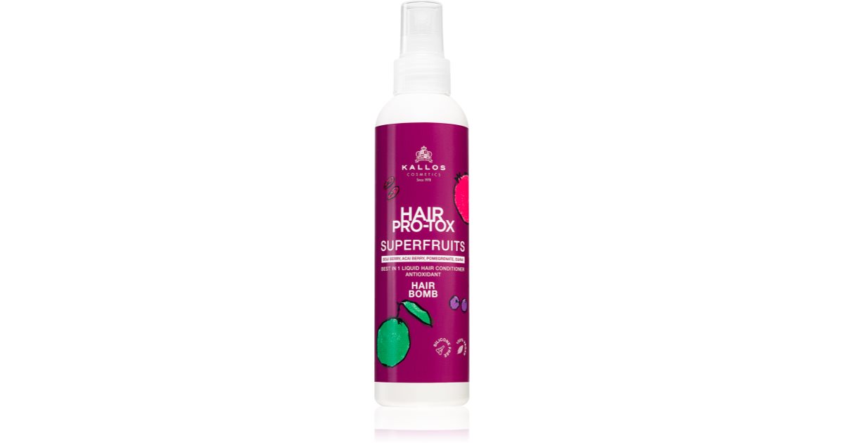 Kallos Hair Pro-Tox Superfruits hiuksiin jätettävä hoitoainesuihke ...