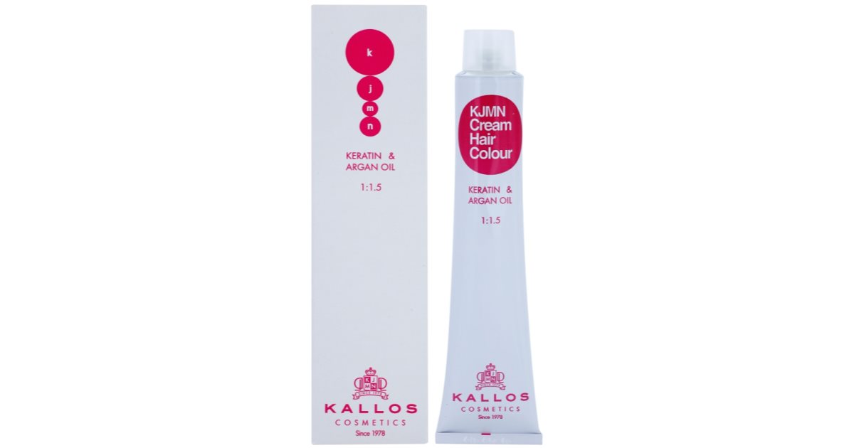 Kallos KJMN Cream Hair Colour Keratin & Argan Oil Haarfarbe mit Keratin ...