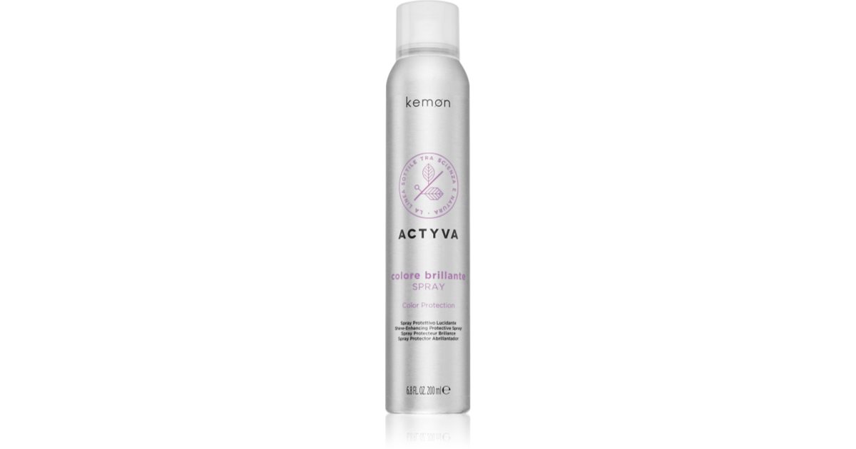 Kemon Actyva Colore Brillante heat protection spray for use with flat ...