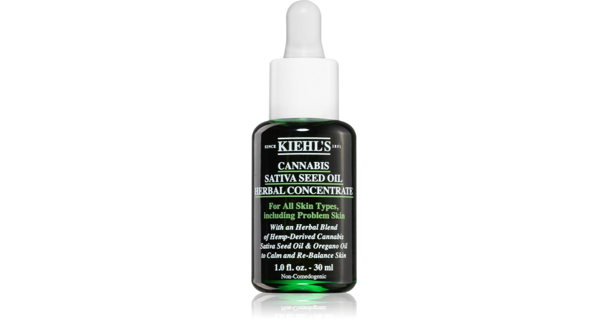 Kiehl's Cannabis Sativa Seed Oil Herbal Concentrate srum-huile apaisant  pour tous types de peau, y compris peau sensible | notino.fr