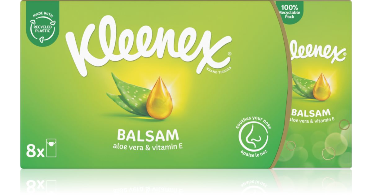Mouchoirs Kleenex Balsam - 96 Petits Paquets De Poche  9 Petits Paquets De Poche Pack Economique