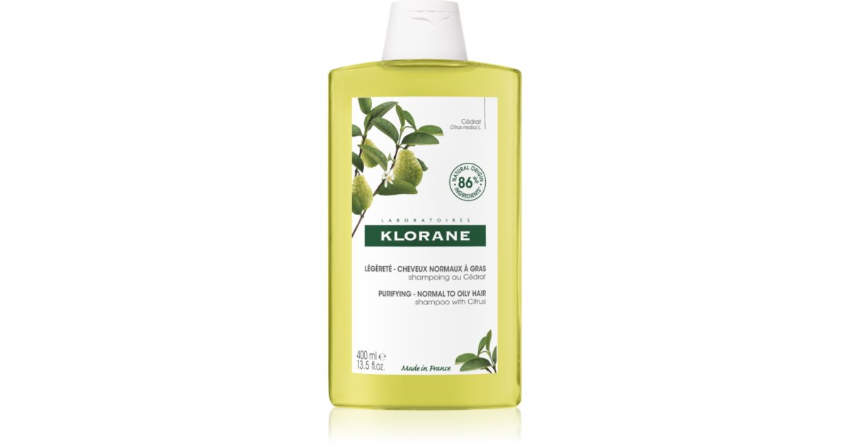 Klorane Cédrat purifying shampoo for normal to oily hair notino.co.uk