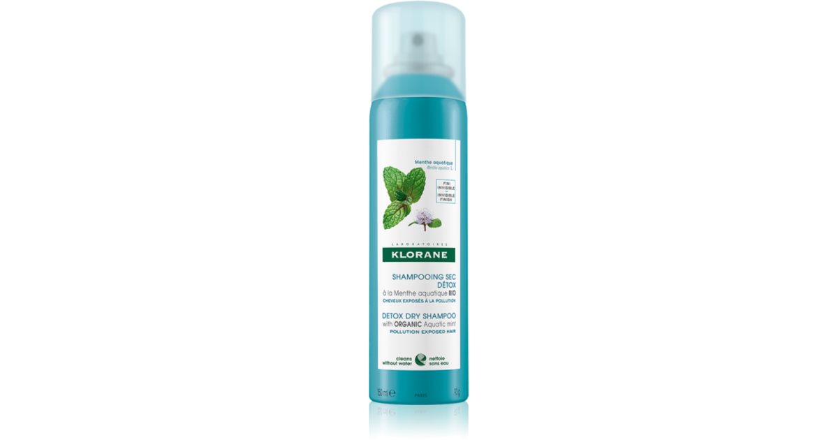 Klorane Organic Mint Droog Shampoo voor haar dat is blootgesteld aan