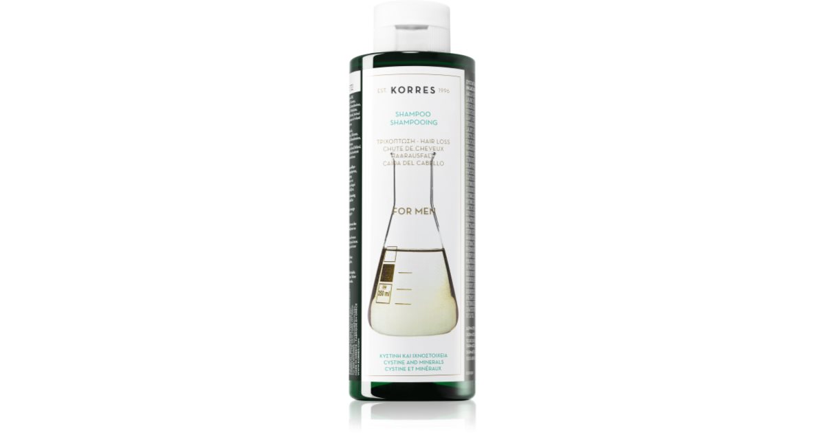 Korres Cystine & Minerals AntiHair Loss Shampoo for men notino.ie