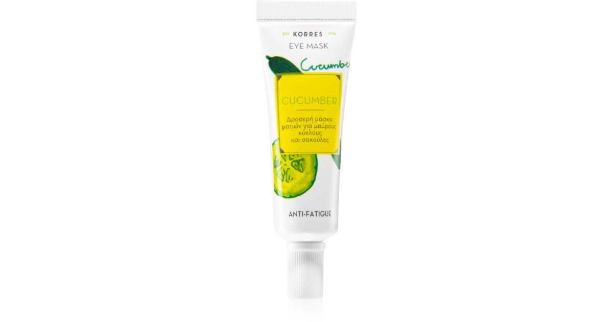 Korres Cucumber eye mask to treat swelling and dark circles notino.co.uk