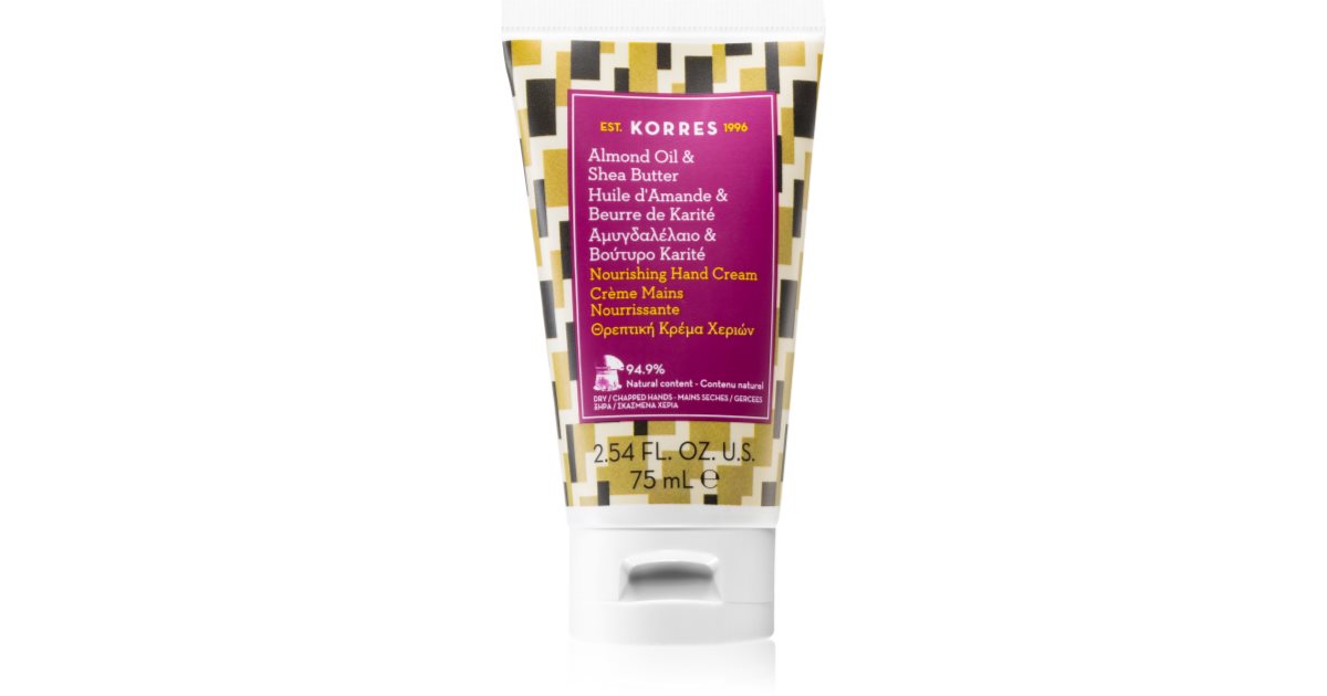 Korres Almond Oil & Shea Butter nourishing hand cream notino.co.uk