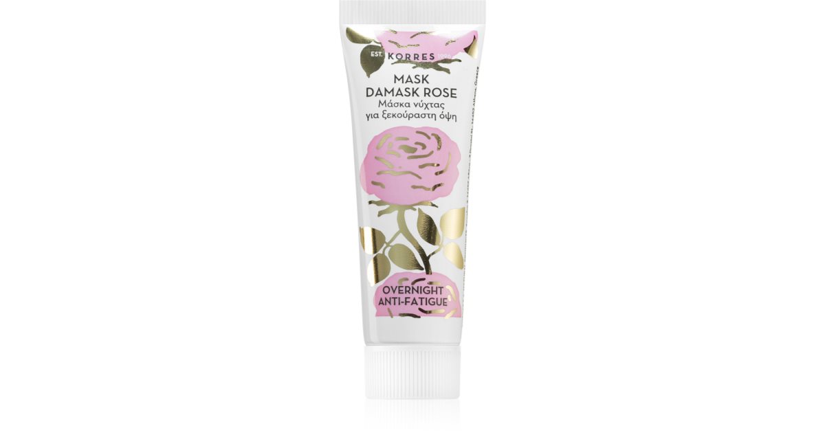 Korres Beauty Shots Damask Rose night face mask for tired skin notino