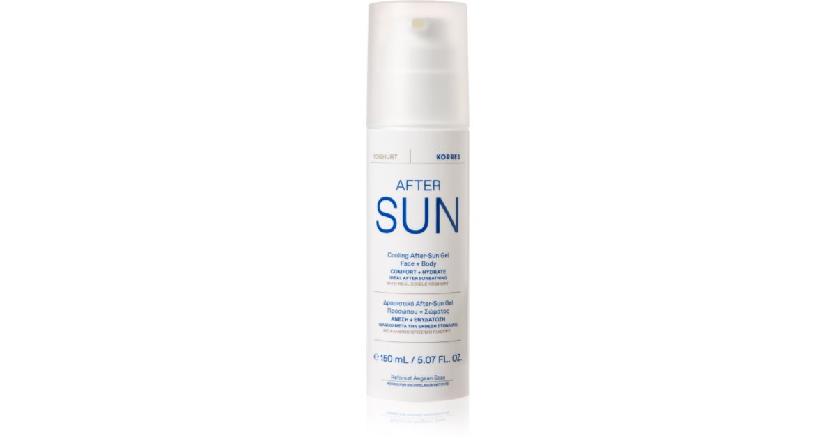 Korres Yoghurt After Sun aftersun cooling gel for face and body