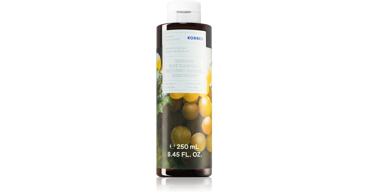 Korres Santorini Grape revitalising shower gel notino.co.uk