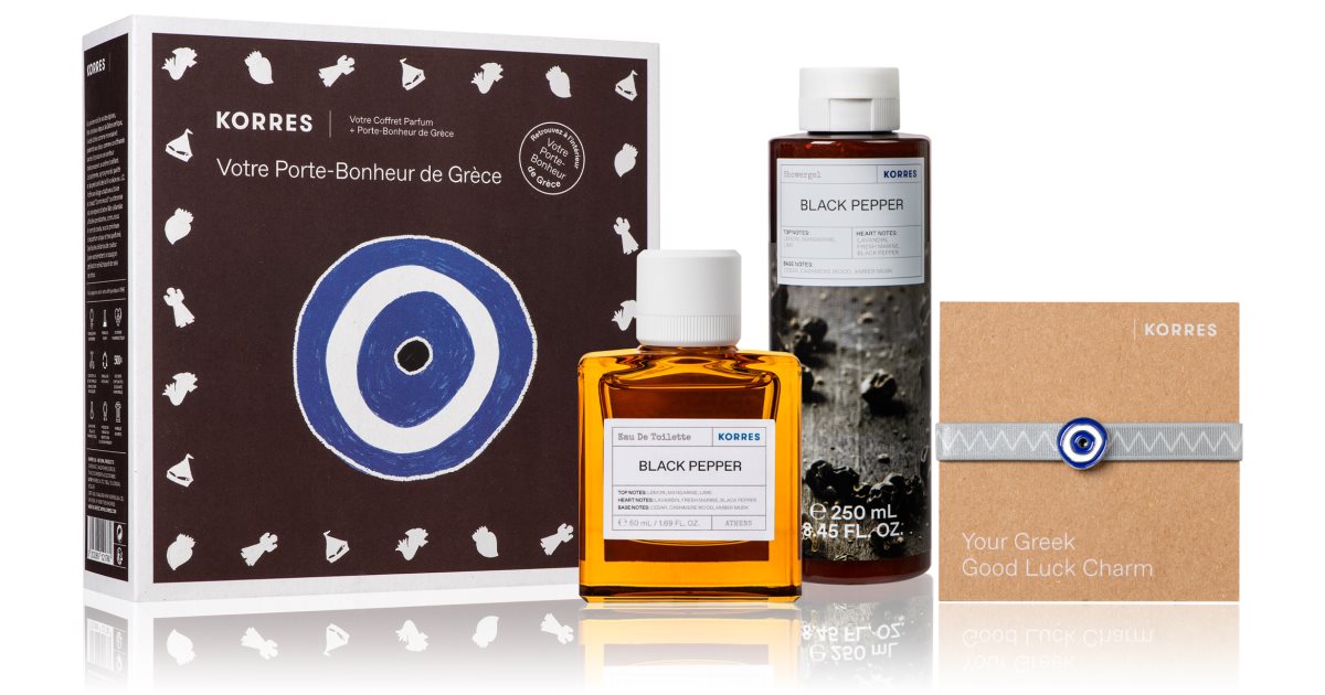 Korres Black Pepper Gift Set for men notino.ie