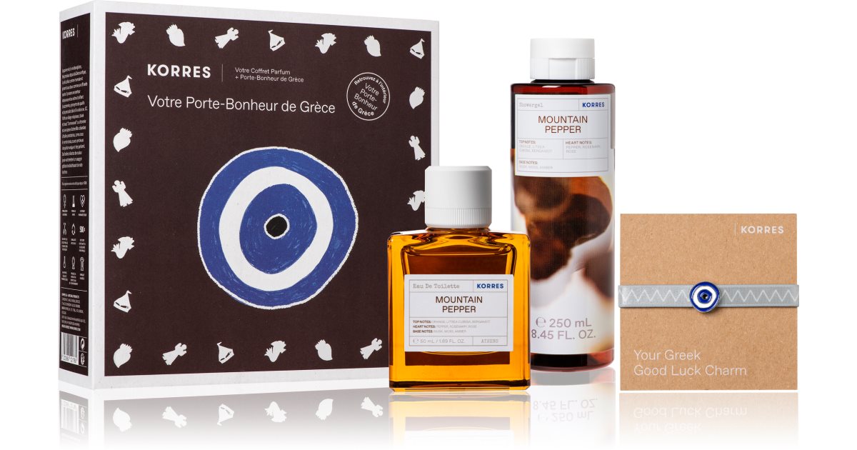 Korres Mountain Pepper gift set for men notino.co.uk