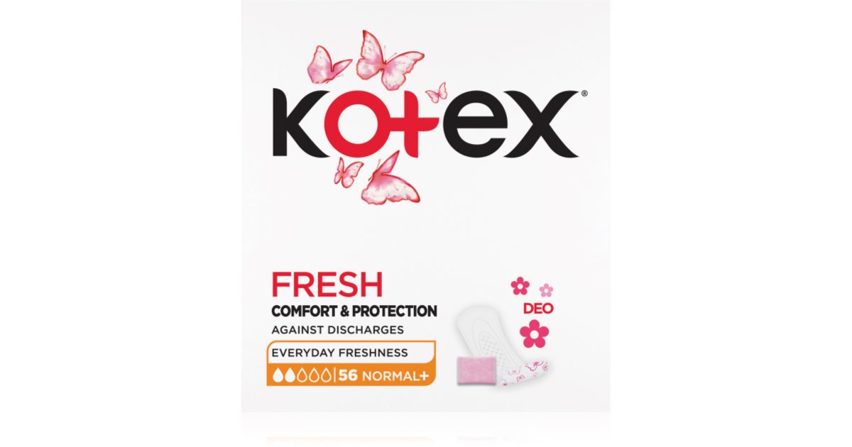 Kotex Liners Normal+ DEO panty liners notino.ie