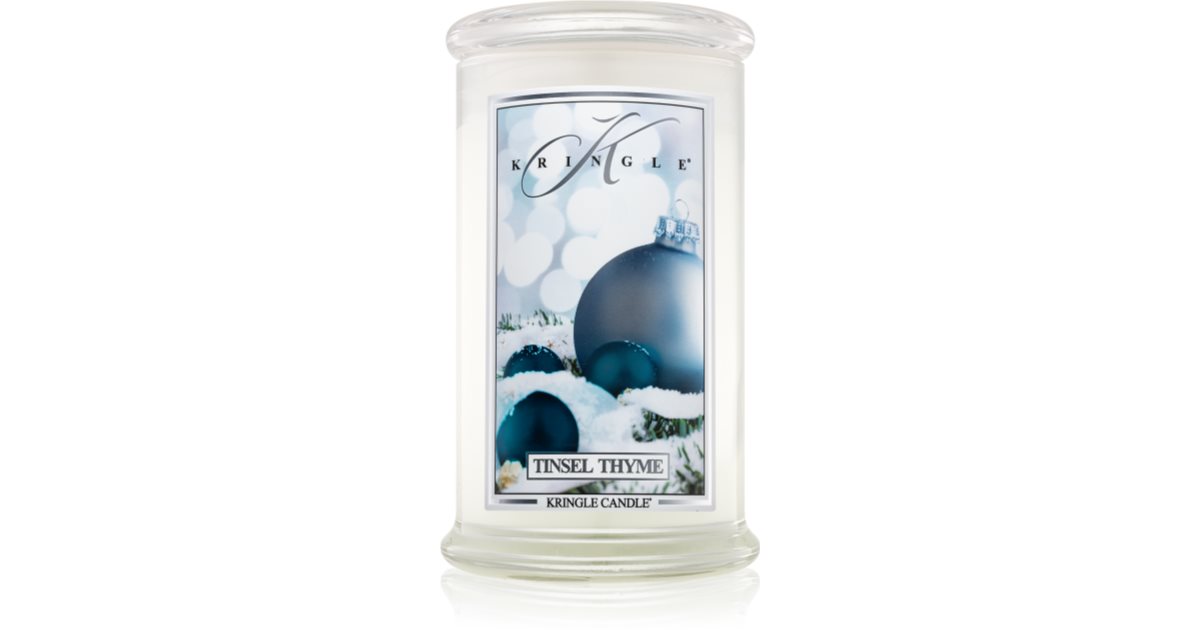 Tinsel Thyme Scented Jar Candle Kringle Candle Company