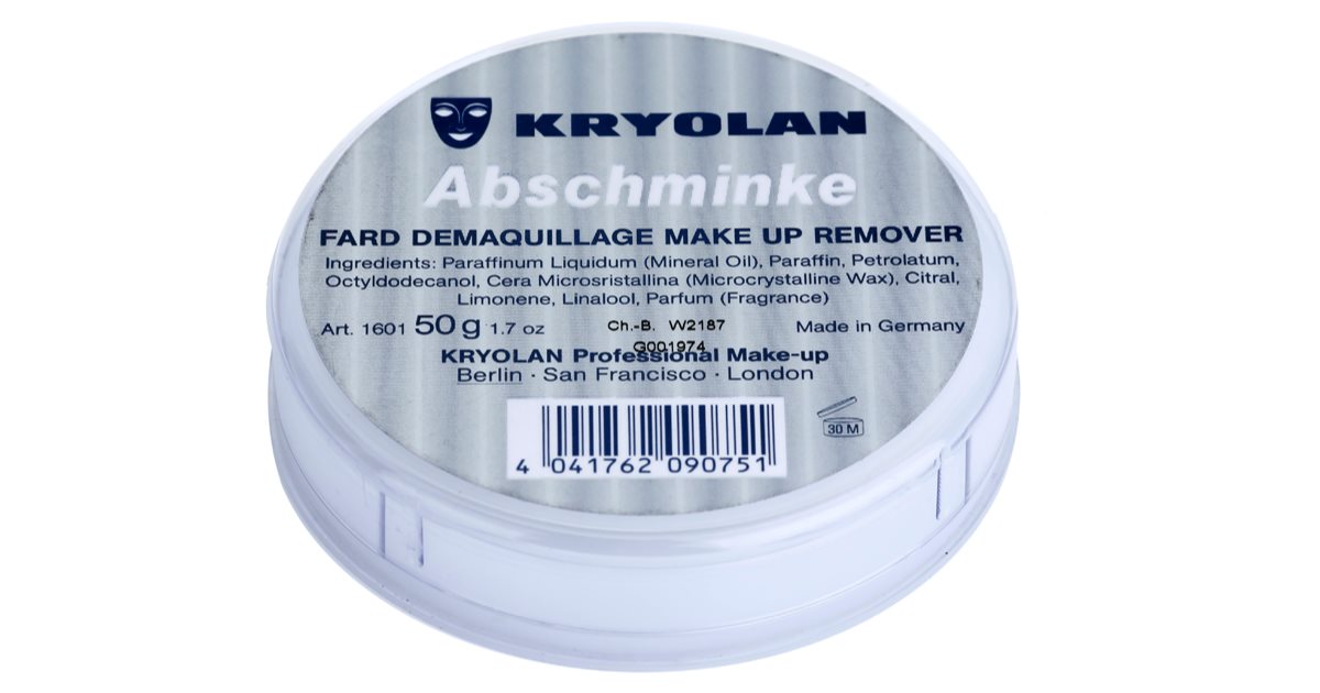 Kryolan Basic Removal Vaseline zum entfernen von widerstandsfähigem Make up kleine Packung Notino
