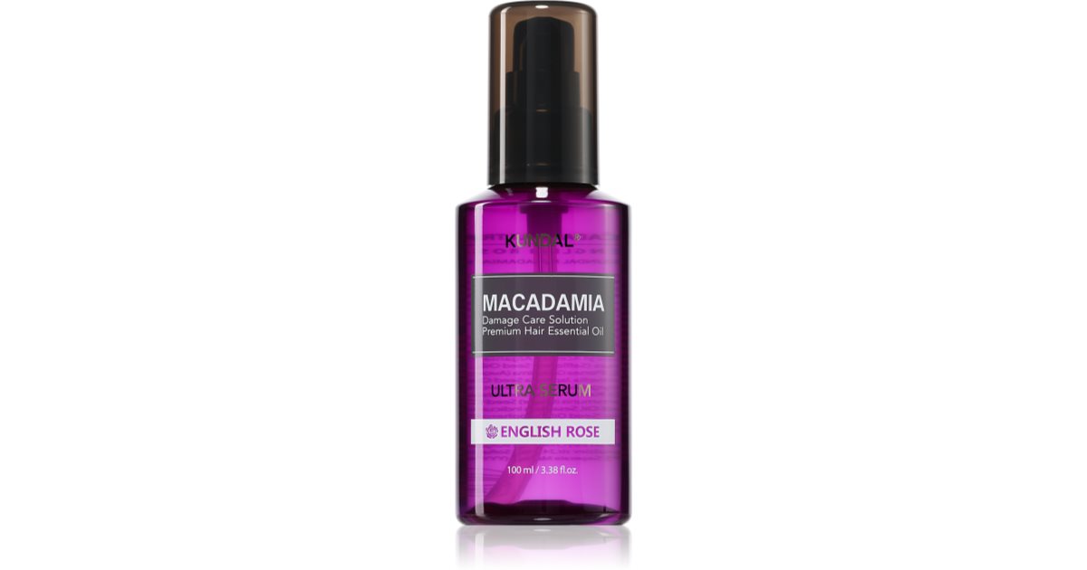 Kundal macadamia ultra serum english rose sérum régénérant à l'huile