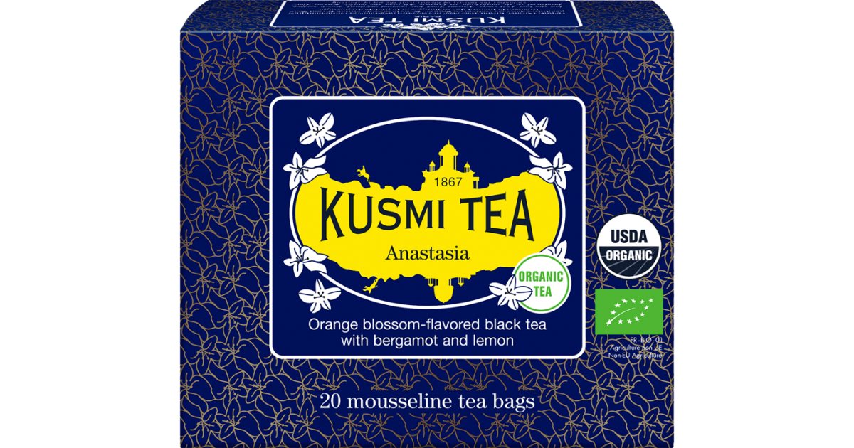 Kusmi Tea Anastasia thé en sachet de qualité BIO notino.fr