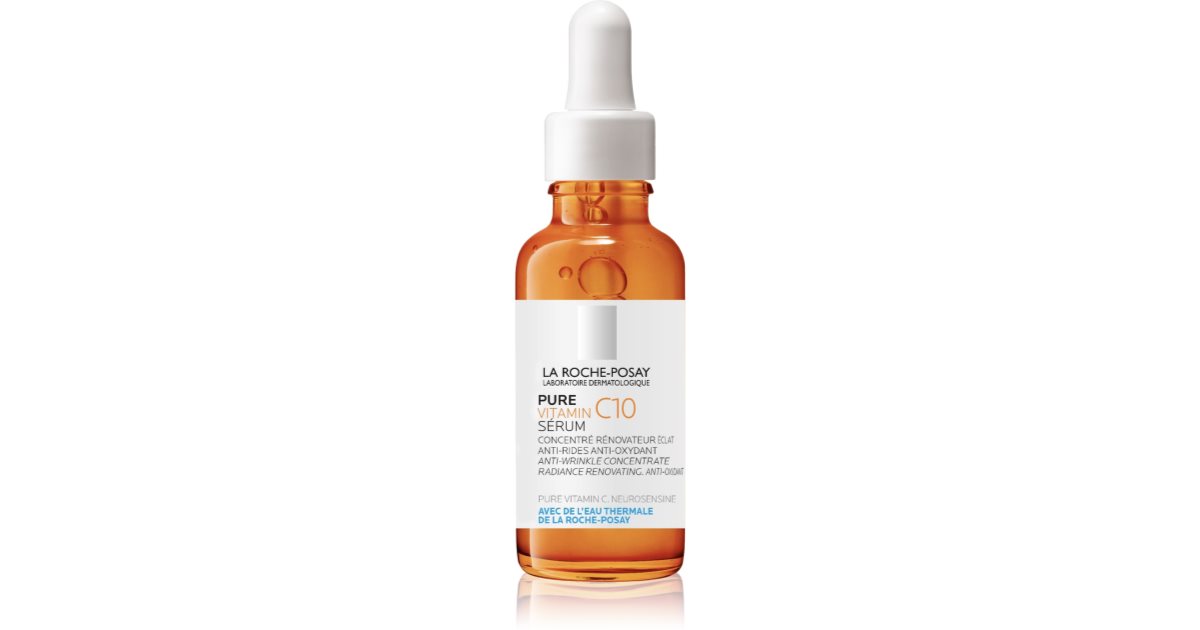 La RochePosay Pure Vitamin C10 aufhellendes Serum gegen Falten mit Vitamin C Erfahrung notino.cz