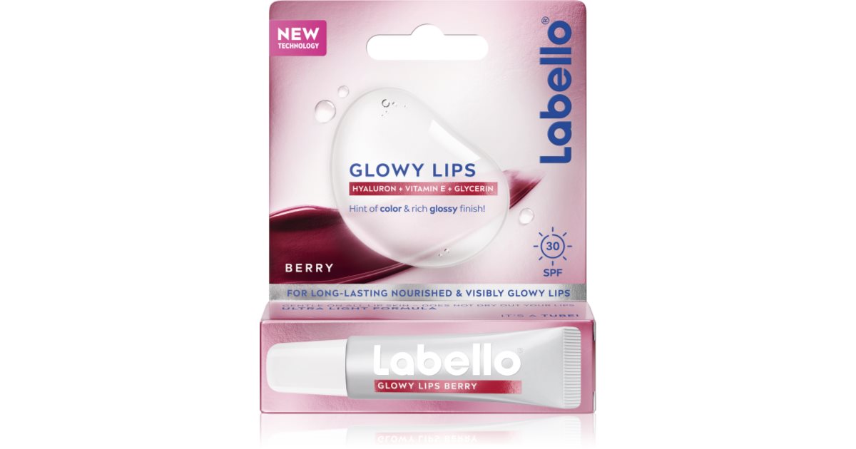 Labello Glowy Lips Berry bálsamo labial con color con ácido hialurónico ...