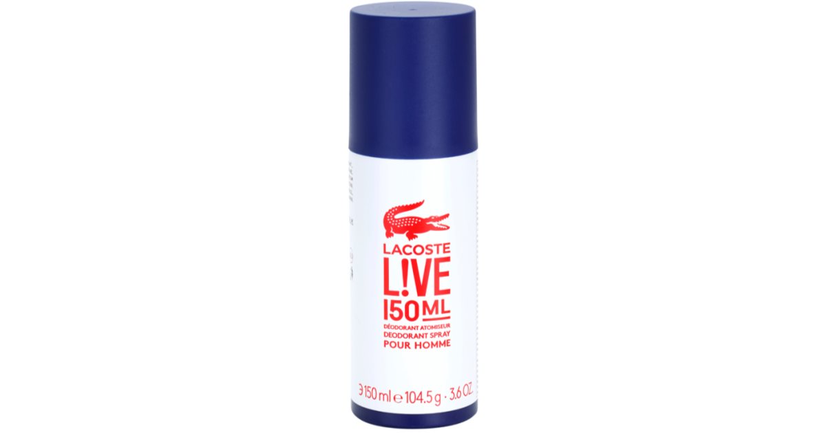 Lacoste live on sale deodorant spray