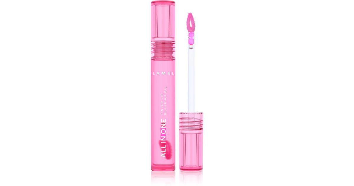 LAMEL All in One Lip Tinted Plumping Oil tinted lip oil for maximum ...