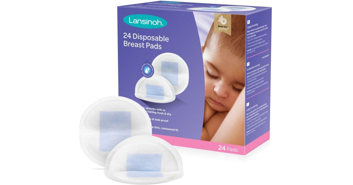 Lansinoh - Discos Absorbentes Desechables de Lactancia, 24 uds