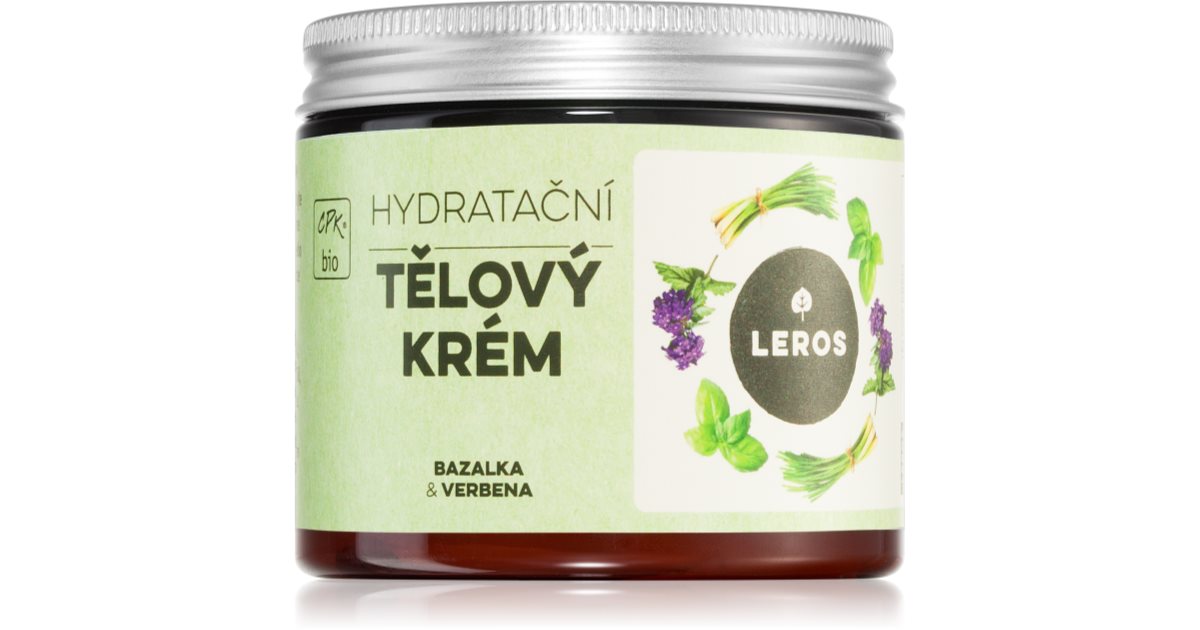 Leros Body cream basil & verbena crème pour le corps nutrition et