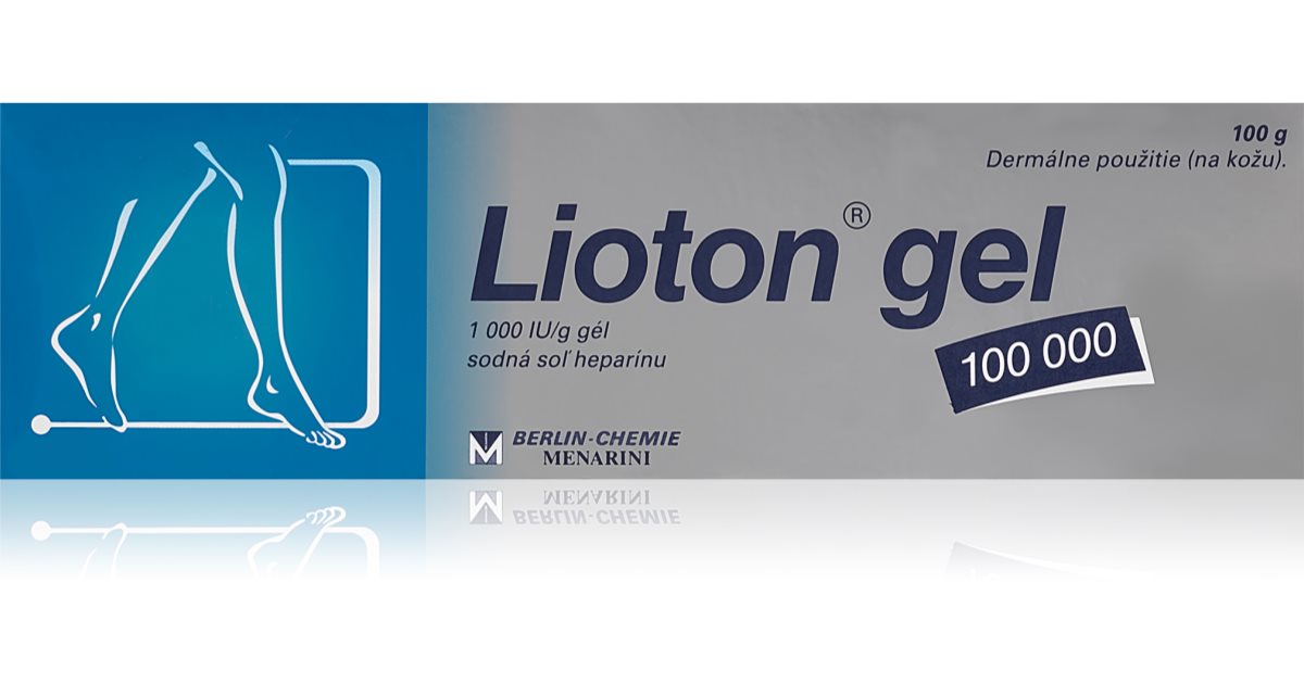 Lioton Lioton 1000IU/g gél na liečbu zápalov povrchových žíl, hematómov ...
