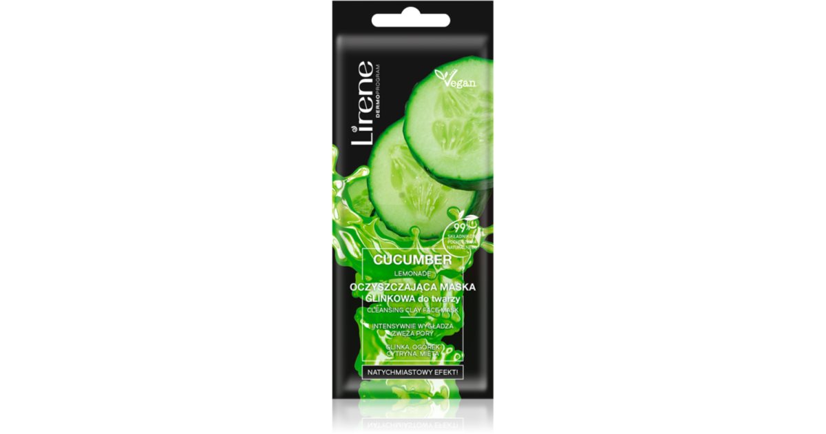 Lirene Masks Cucumber Lemonade Cleansing Face Mask notino.ie
