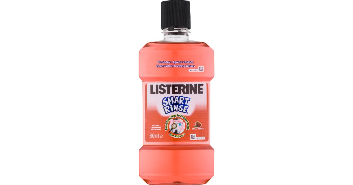 Listerine Smart Rinse Mild Berry Mouthwash (1x 500ml), Kids Mouthwash To Reduce Cavities, Bad Bacteria, And Cleaning Teeth, Gums, And Tongue, Sugar-and Alcohol-Free Formula - View #13