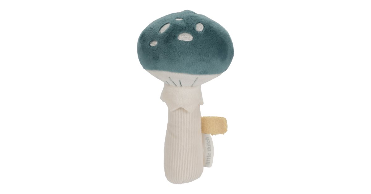 Little Dutch Sonaglio Fungo Forest Friends – Morbido Giocattolo Neonato Dai 0 Mesi In Poi, Blu