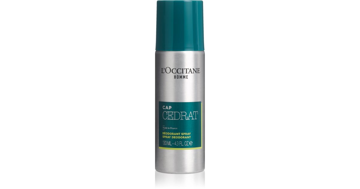 L’Occitane Men Cedrat aluminium-free deodorant spray for men | notino.co.uk