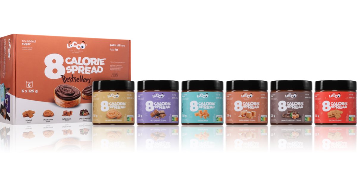 Locco Locco 8 Calorie Spread kalorienarmer süßer Aufstrich Probierset ️ notino.de