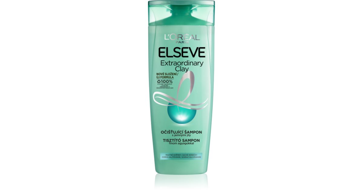 L’Oréal Paris Elseve Extraordinary Clay Shampoo til fedtet hår | notino.dk