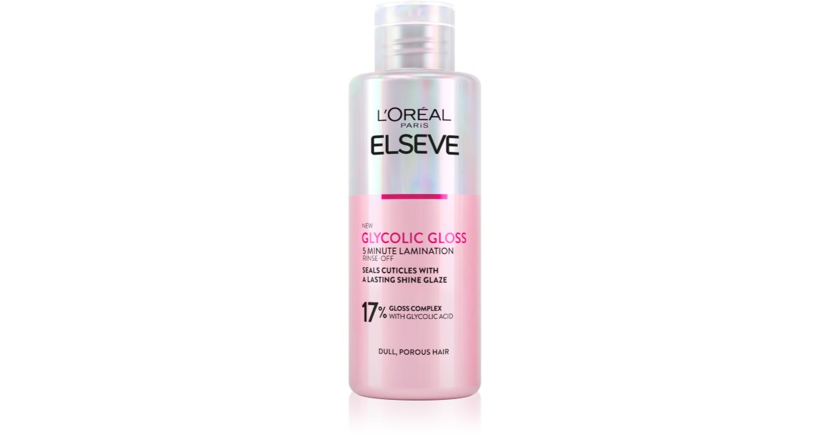 L’Oréal Paris Elseve Glycolic Gloss маска за коса за изглаждане и ...