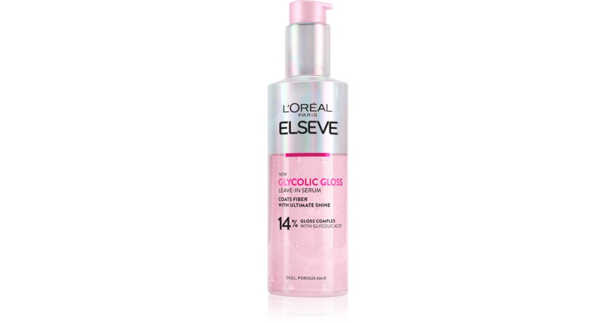 L’Oréal Paris Elseve Glycolic Gloss Serum ohne Ausspülen für mehr Glanz und Festigkeit der Haare