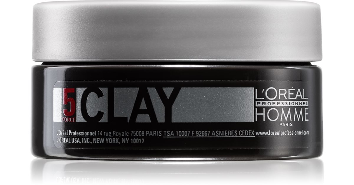 L’Oréal Professionnel Homme 5 Force Clay pasta moldeadora fijación fuerte notino.es