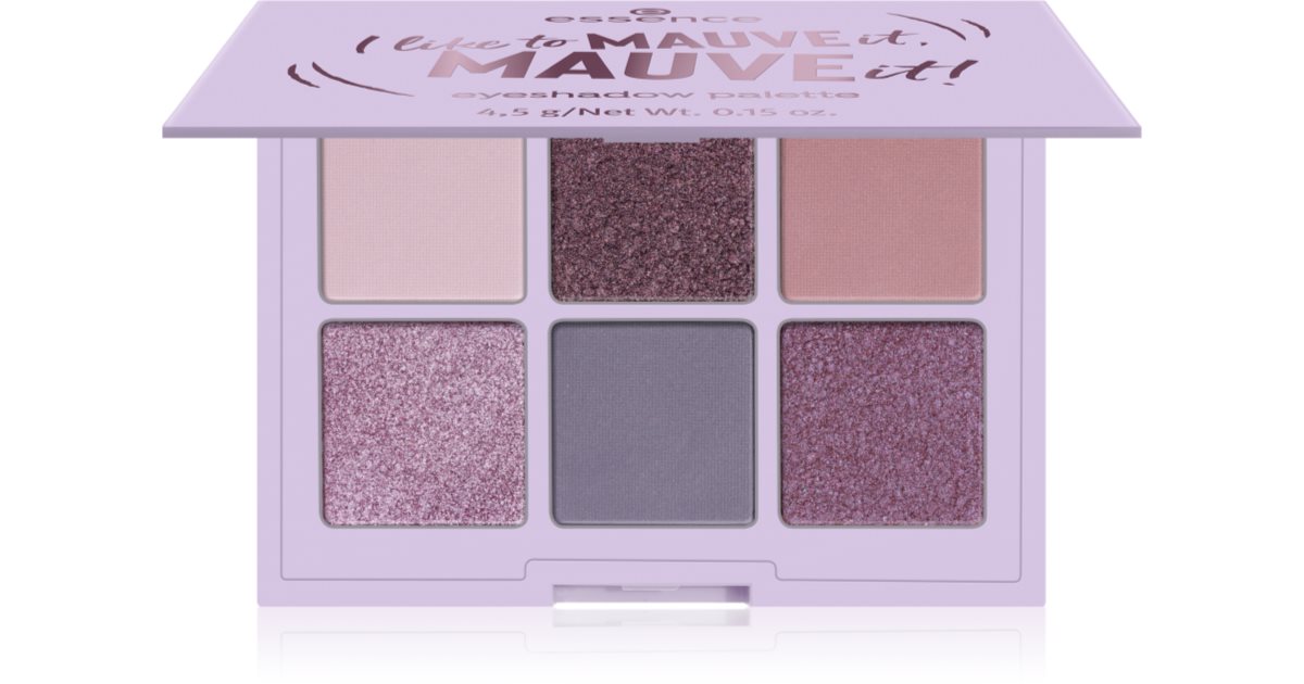 Essence Lidschatten Set – Contouring Eyeshadow Set 01 Mauve Meets Marshmallows, Metallisch