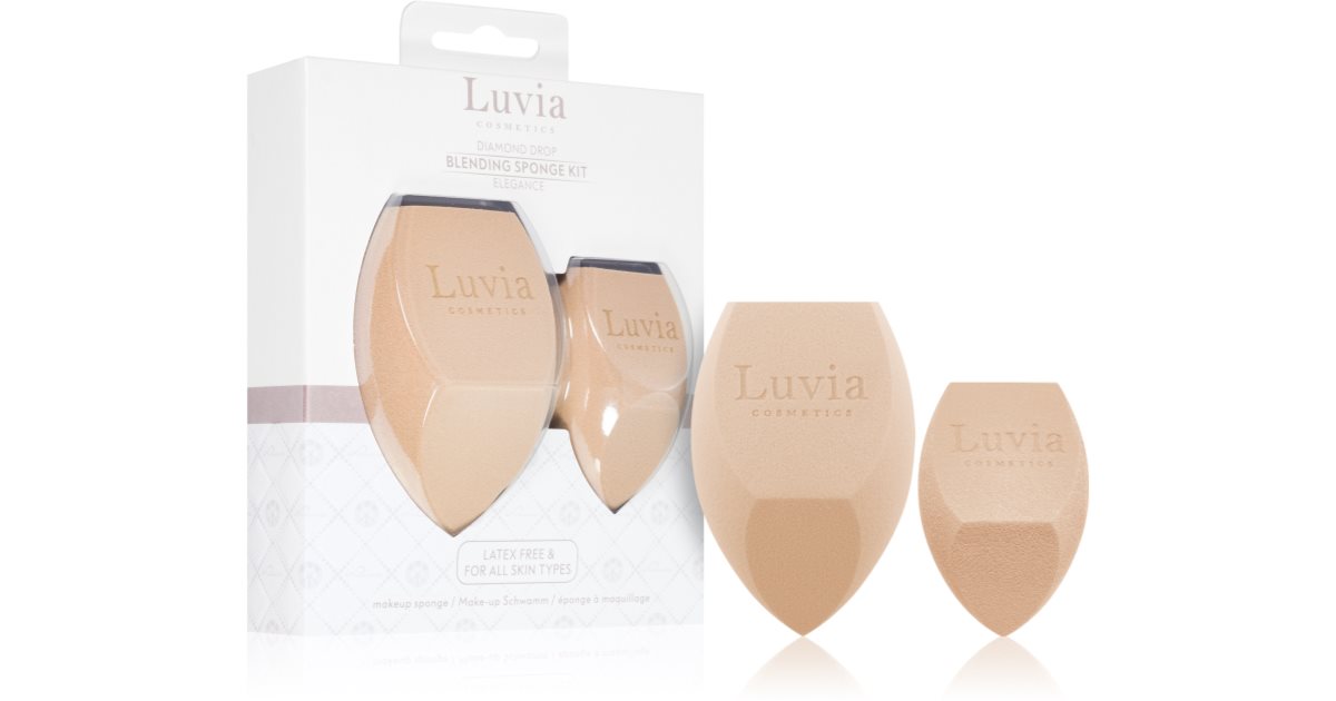 Luvia Cosmetics Schwamm | Diamond NOTINO Drop Duo Blending Kit Multifunktionaler Sponge Make-up