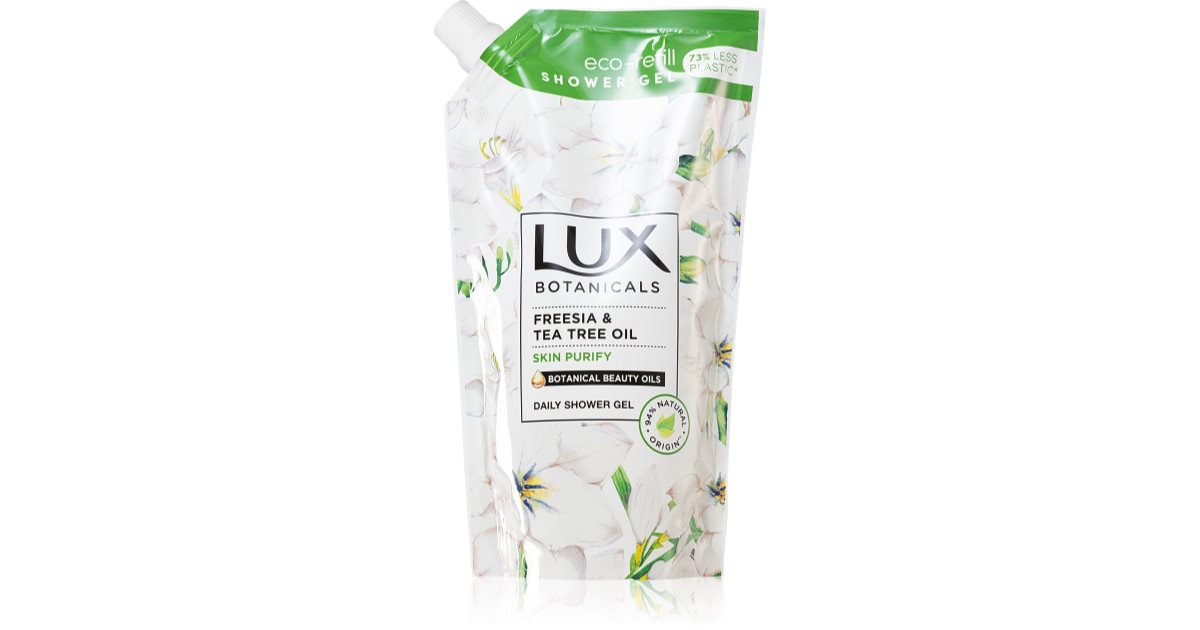 Lux Eco Refill Freesia And Tea Tree Oil Jemný Sprchový Gel Náhradní Náplň