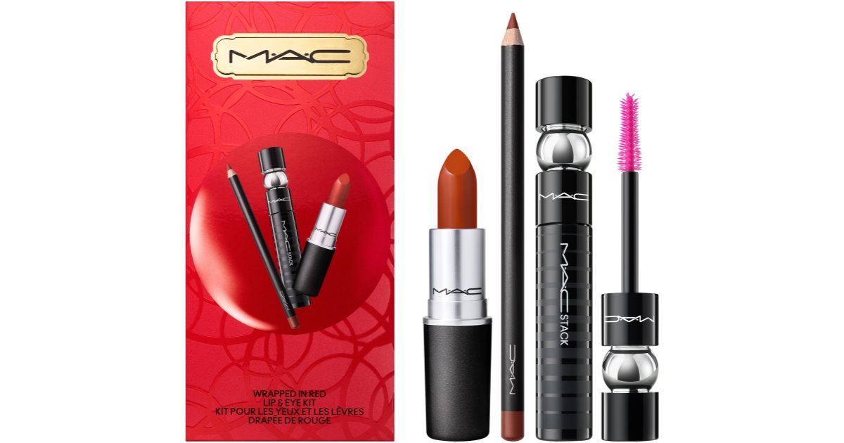 MAC Cosmetics Bubbles & Bows Wrapped In Red Lip & Eye Kit coffret