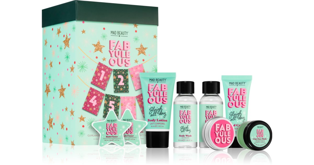 Mad Beauty FabYuleOus adventní kalendář 7 Day Beauty Garland notino.cz