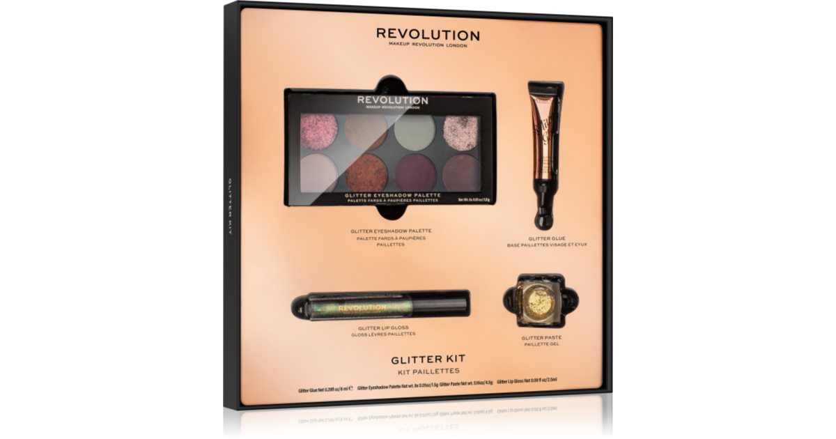 Makeup Revolution Glitter Kit błyszczący zestaw