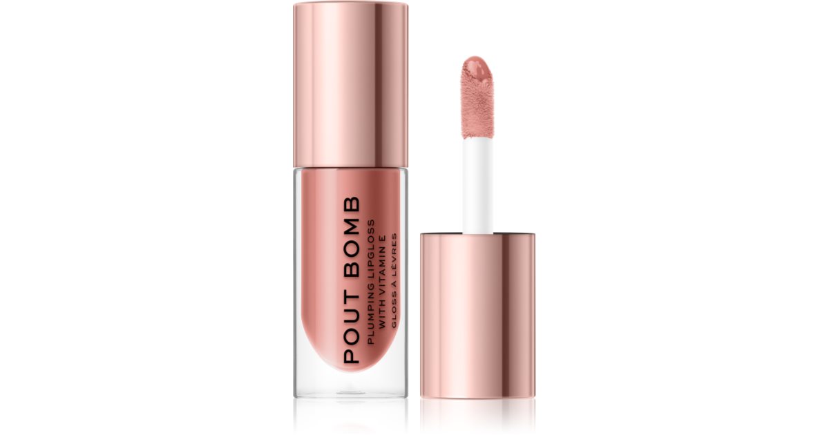 Makeup Revolution Pout Bomb plumping lip gloss with high gloss effect