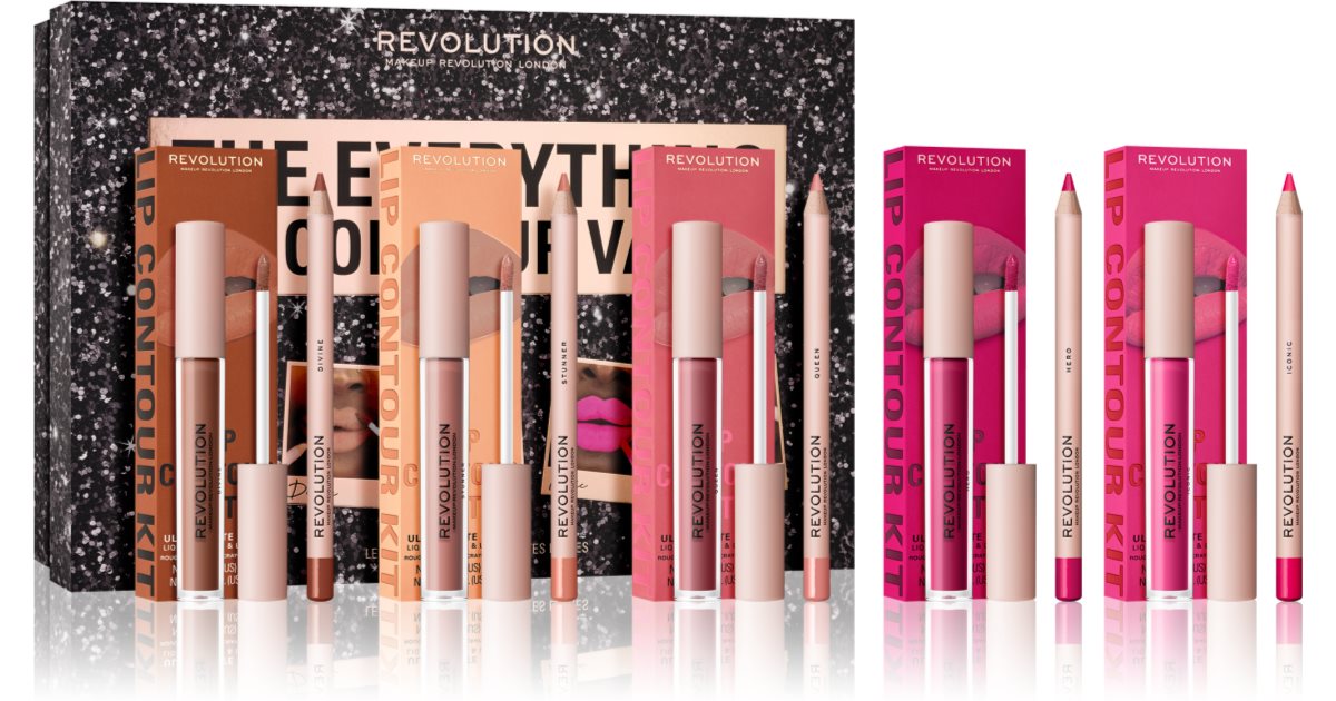 Makeup Revolution The Everything Lip Contour Vault Gift Set (for