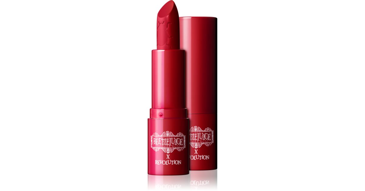 Makeup Revolution X Beetlejuice hochpigmentierter, cremiger Lippenstift ...