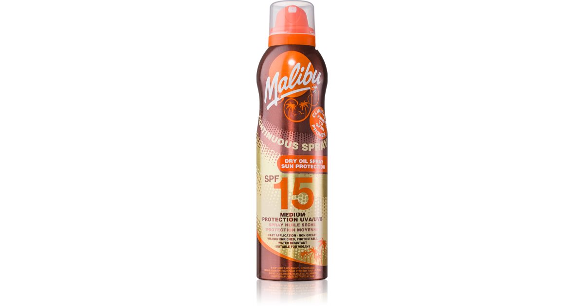 Malibu Continuous Spray Dry Oil for tanning notino.ie