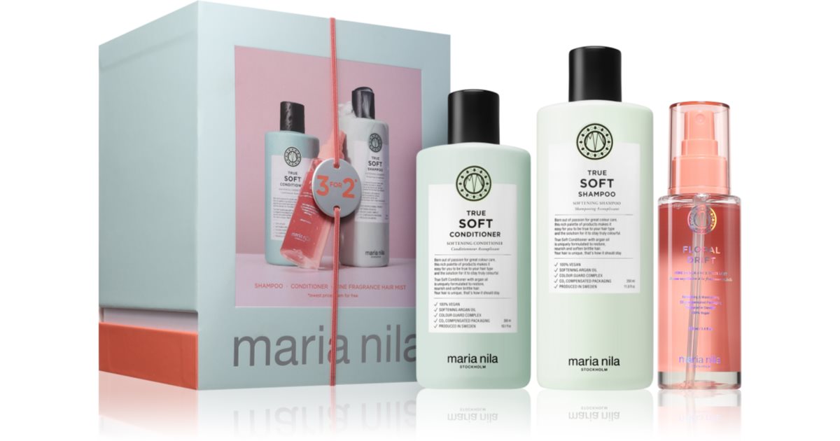 Maria Box Maria Nila True Soft Holiday Box Geschenkset spendet Feuchtigkeit und ...
